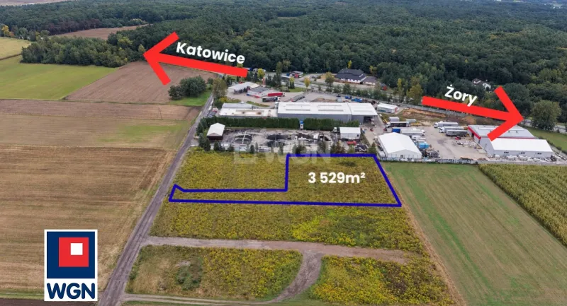 Grunt aktywizacja gospodarcza na  sprzedaż Orzesze - Potencjał inwestycyjny - teren komercyjny w pobliżu DK 81